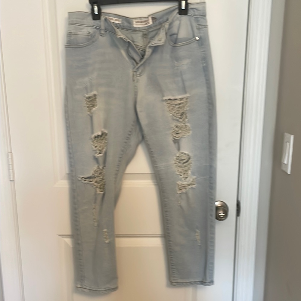 Distressed Light Blue Women's Jeans